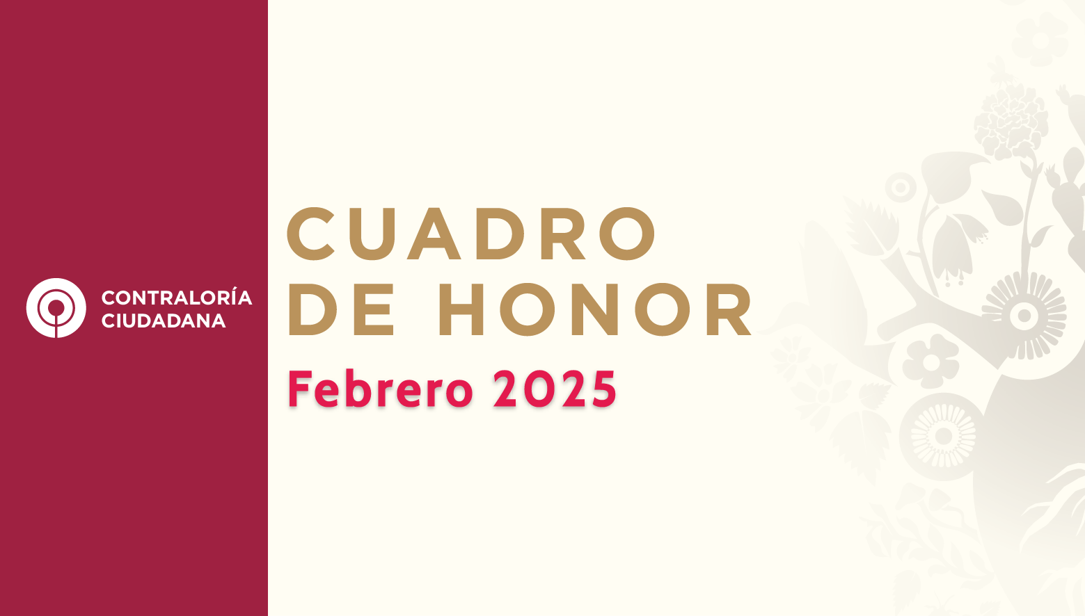 Cuadro de Honor Febrero