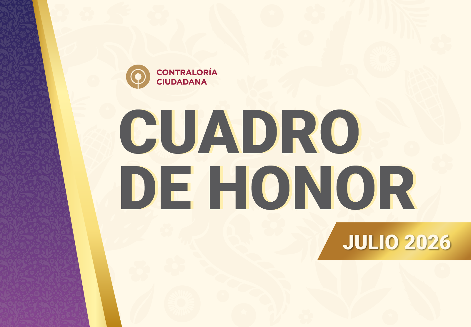 Cuadro de Honor Julio