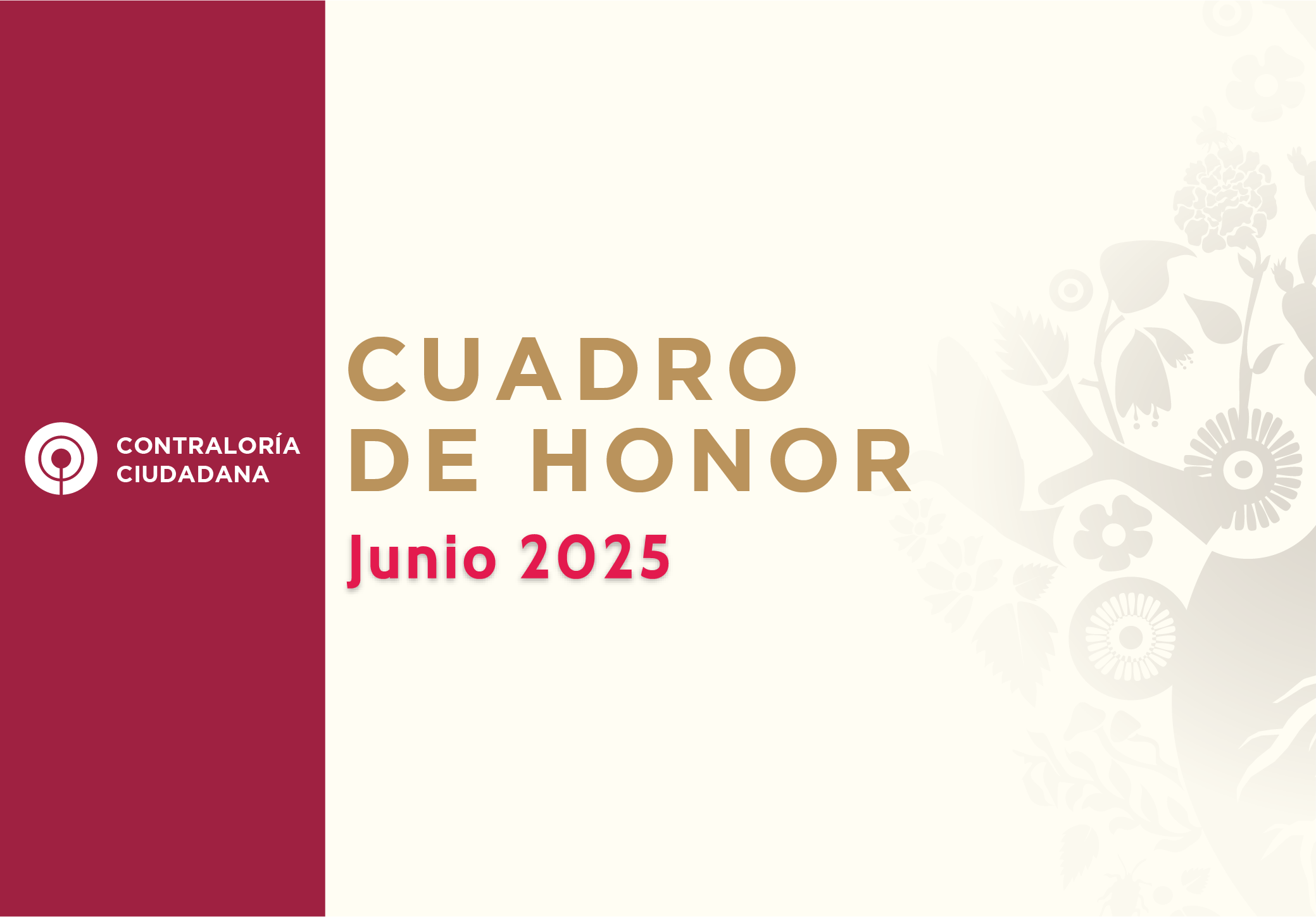 Cuadro de Honor Junio