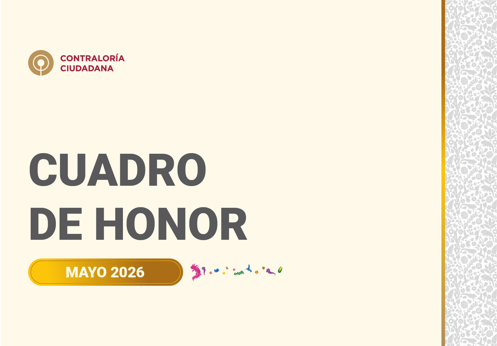 Cuadro de Honor Mayo